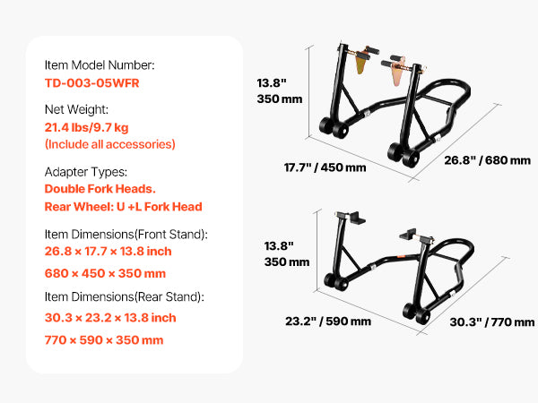 SucceBuy Motorcycle Stand Lift 850lbs