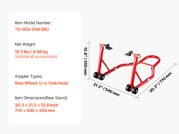 SucceBuy Motorcycle Stand Lift 850lbs