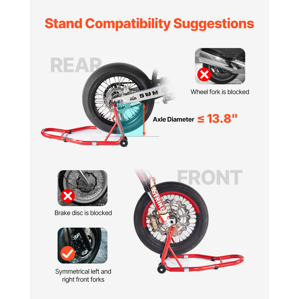 SucceBuy Motorcycle Stand Lift 850lbs