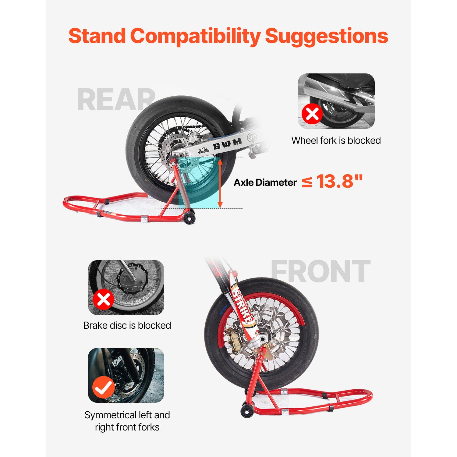 SucceBuy Motorcycle Stand Lift 850lbs