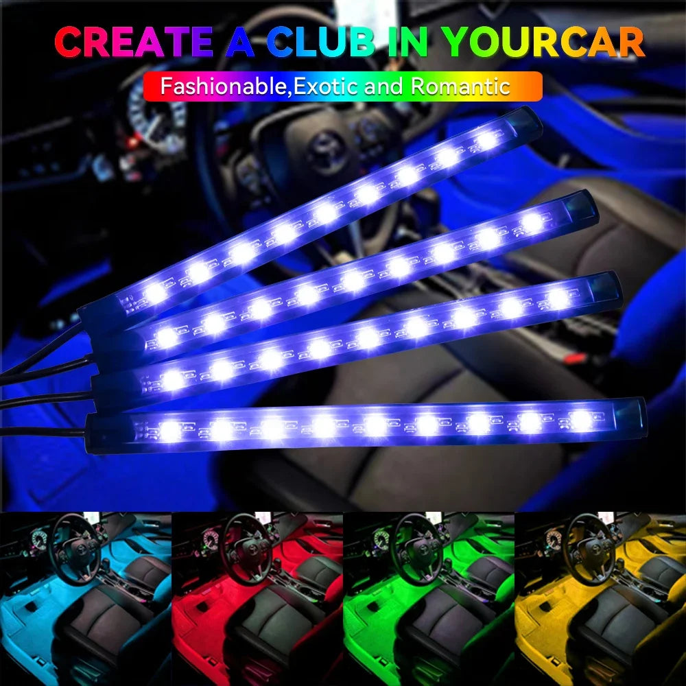 🌈 NeoGlow FootLight – Car Interior Footwell Lighting Kit