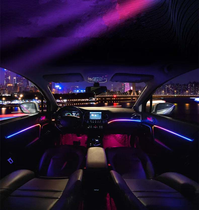 🌈 GlowLine Symphony – Ambient Interior Light Kit