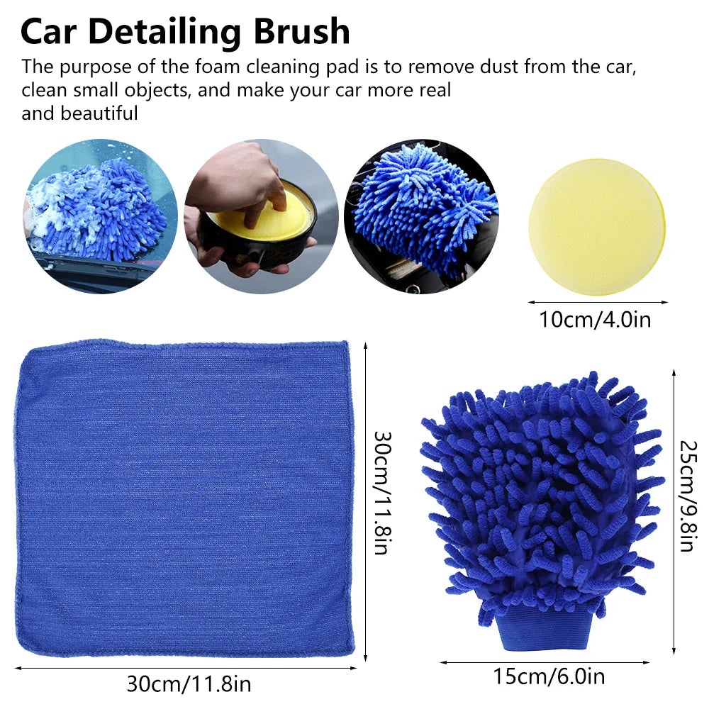 🧽 DetailPro Brush Set – Detailing Brush Kit
