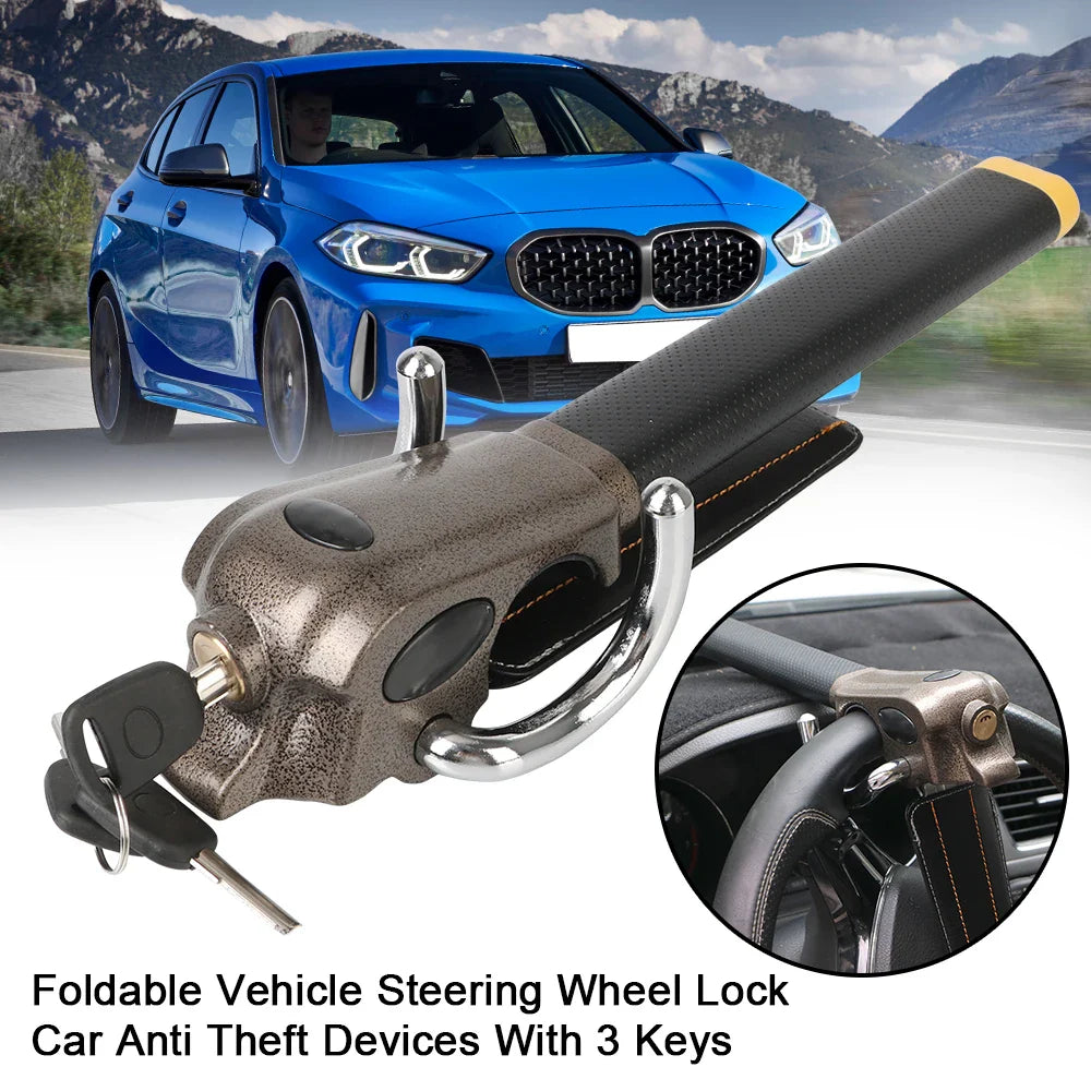 🔒 SteerSafe FoldLock – Steering Wheel Lock