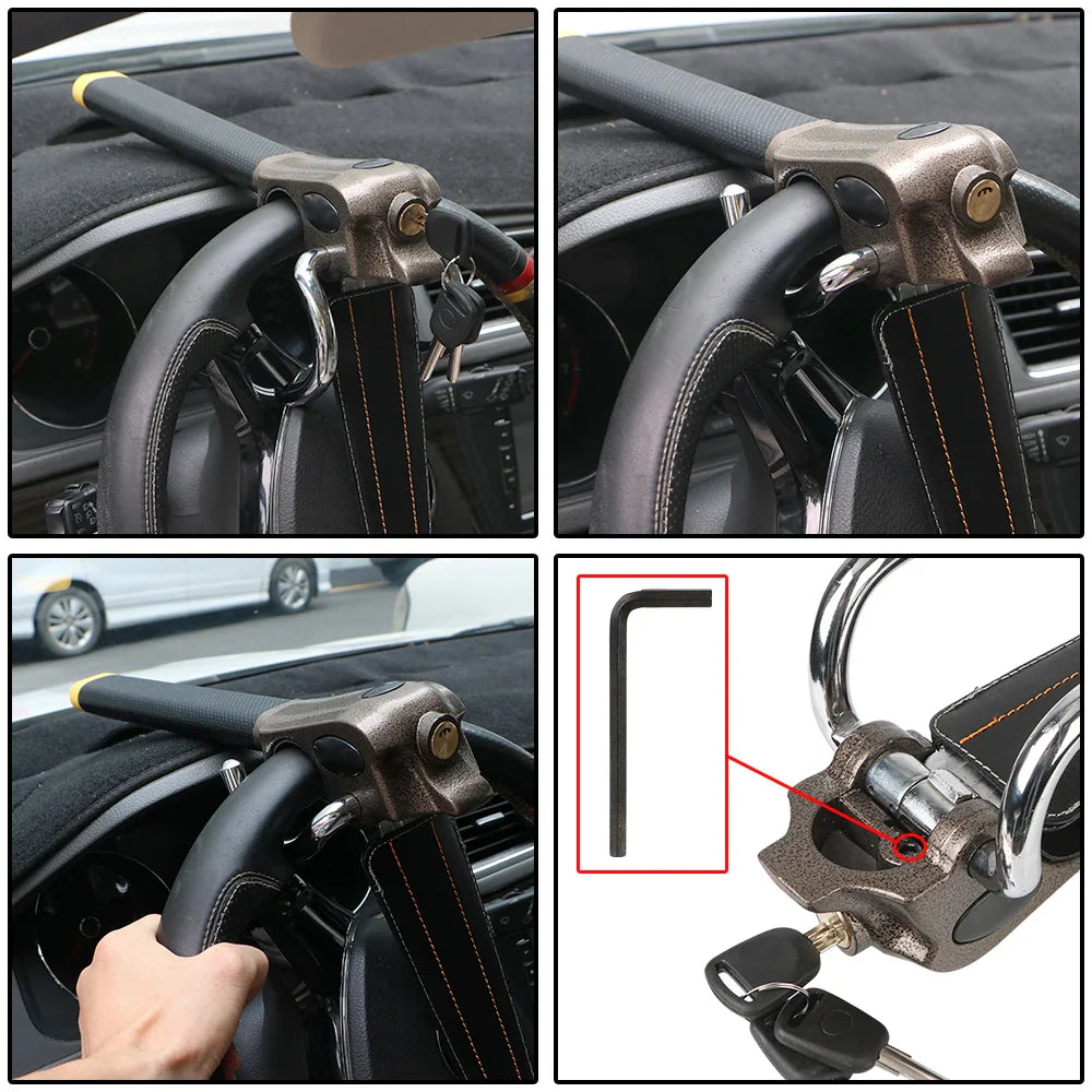 🔒 SteerSafe FoldLock – Steering Wheel Lock