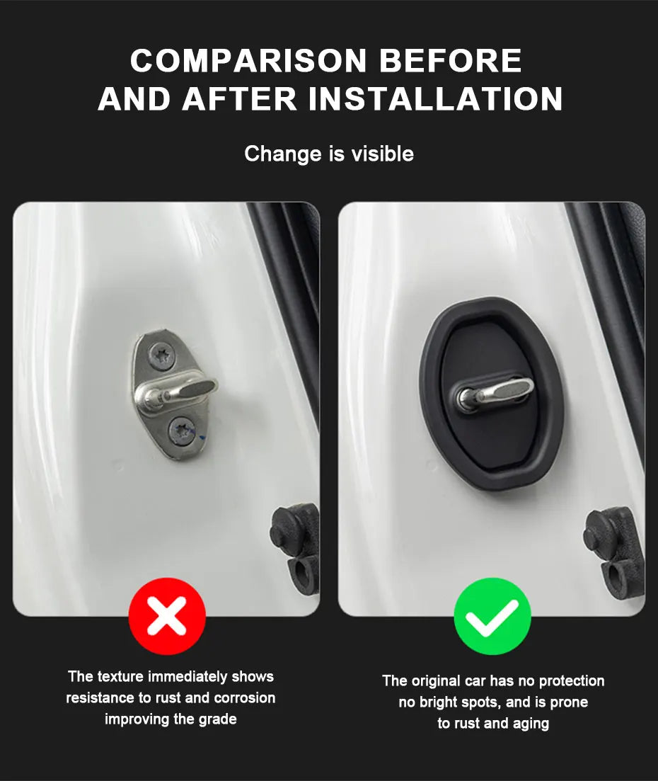 🔇 SilenceGuard Lock Pads – Car Door Lock Buffer Set