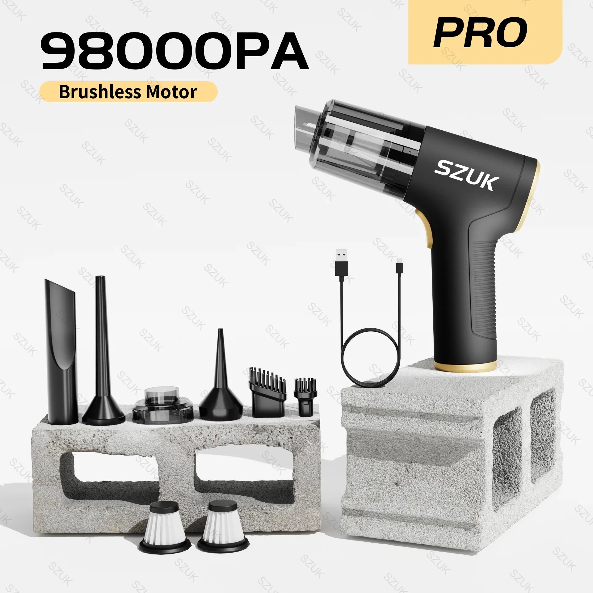 🧹 CleanForce MiniVac – Wireless Car Vacuum