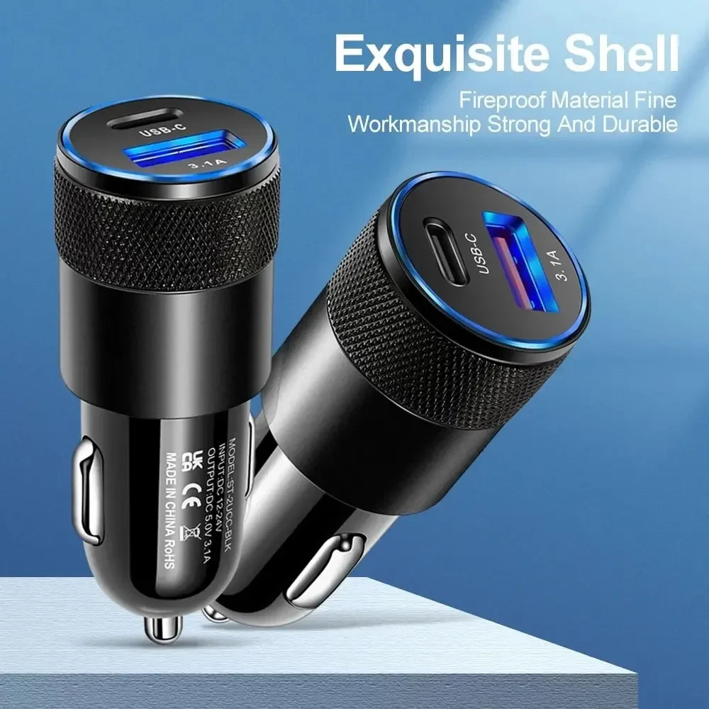 ⚡ VoltRush DuoCharge – Fast Car Charger