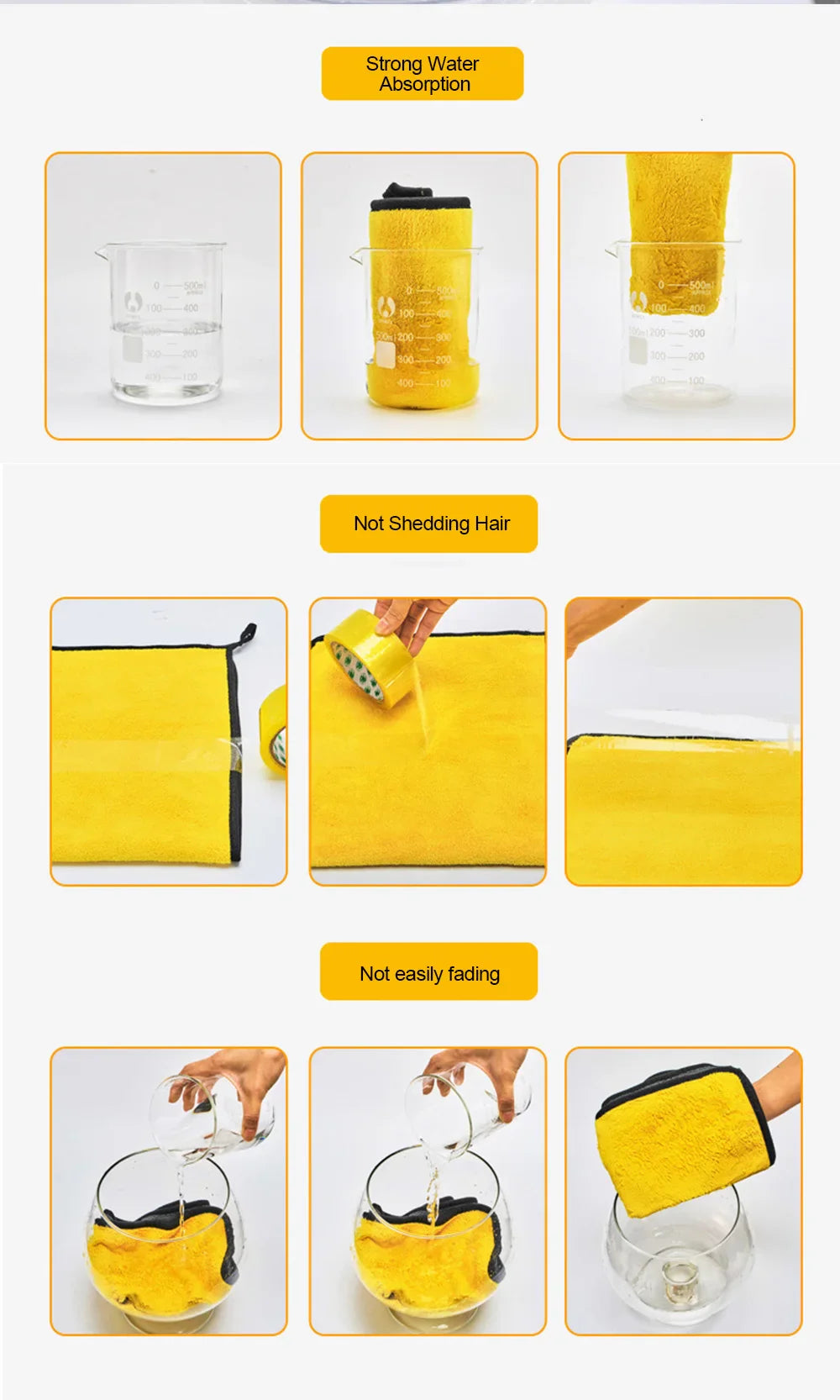 🟡 DryPro MicroTowel – Premium Microfiber Cloth