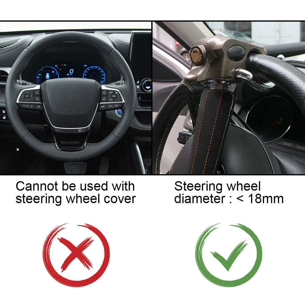 🔒 SteerSafe FoldLock – Steering Wheel Lock