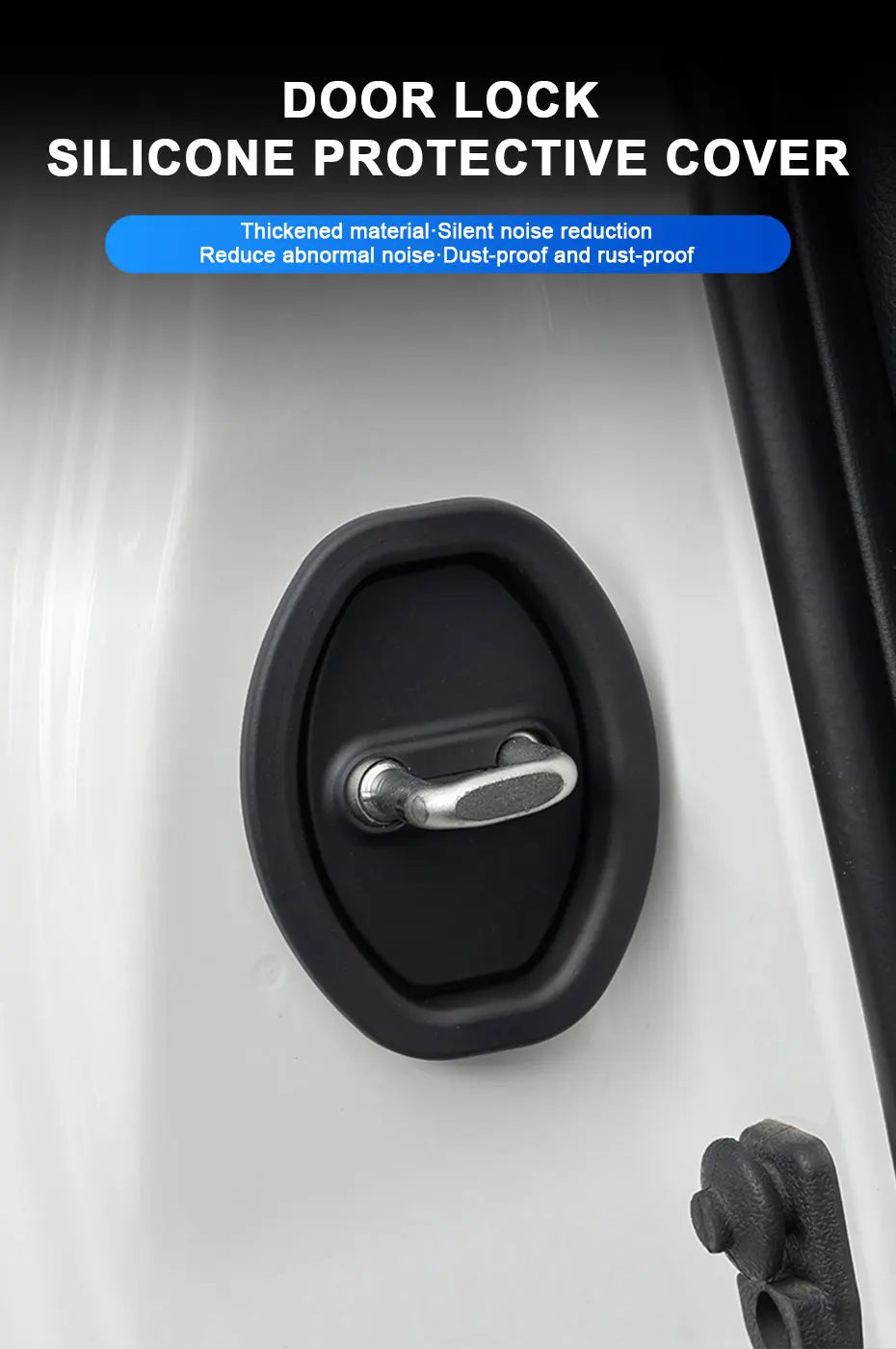 🔇 SilenceGuard Lock Pads – Car Door Lock Buffer Set