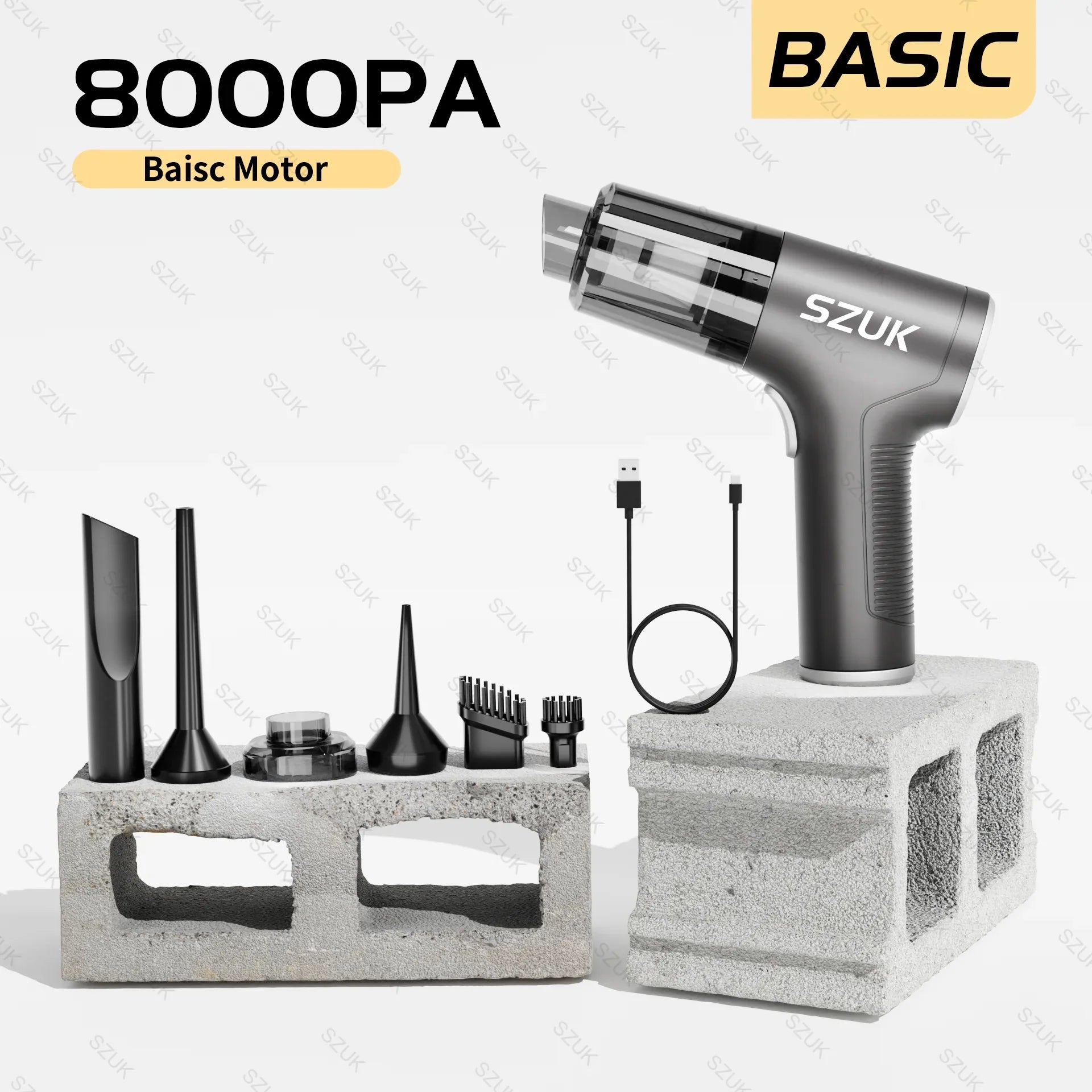 🧹 CleanForce MiniVac – Wireless Car Vacuum