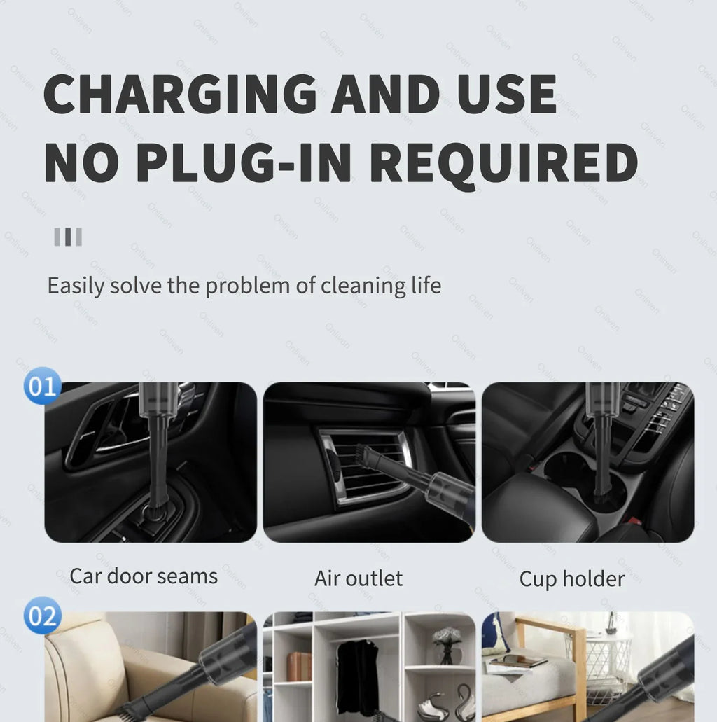 🧹 CleanForce MiniVac – Wireless Car Vacuum