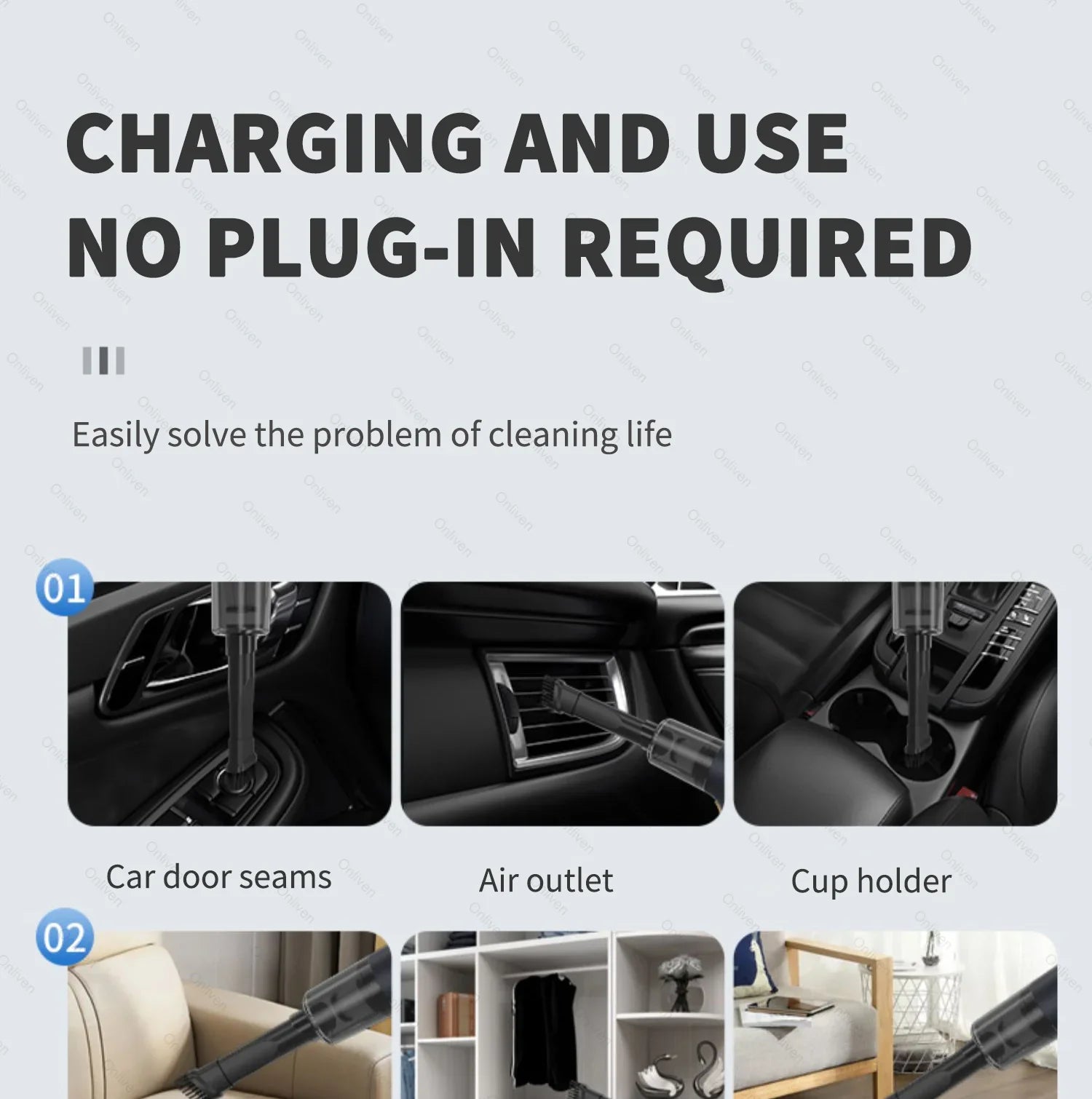 🧹 CleanForce MiniVac – Wireless Car Vacuum