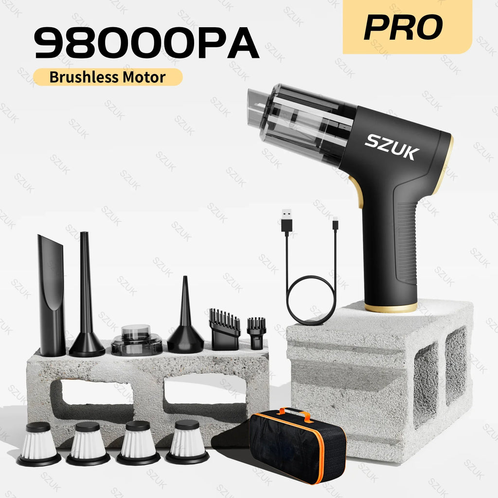 🧹 CleanForce MiniVac – Wireless Car Vacuum